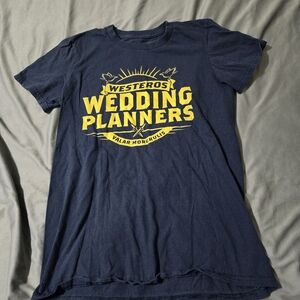 Westeros Wedding Planners Men T-Shirt Size Small Game Of Thrones Valar Morghulis